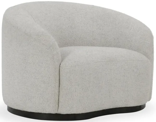 Beverly Ivory Boucle Fabric Upholstered Swivel Accent Chair
