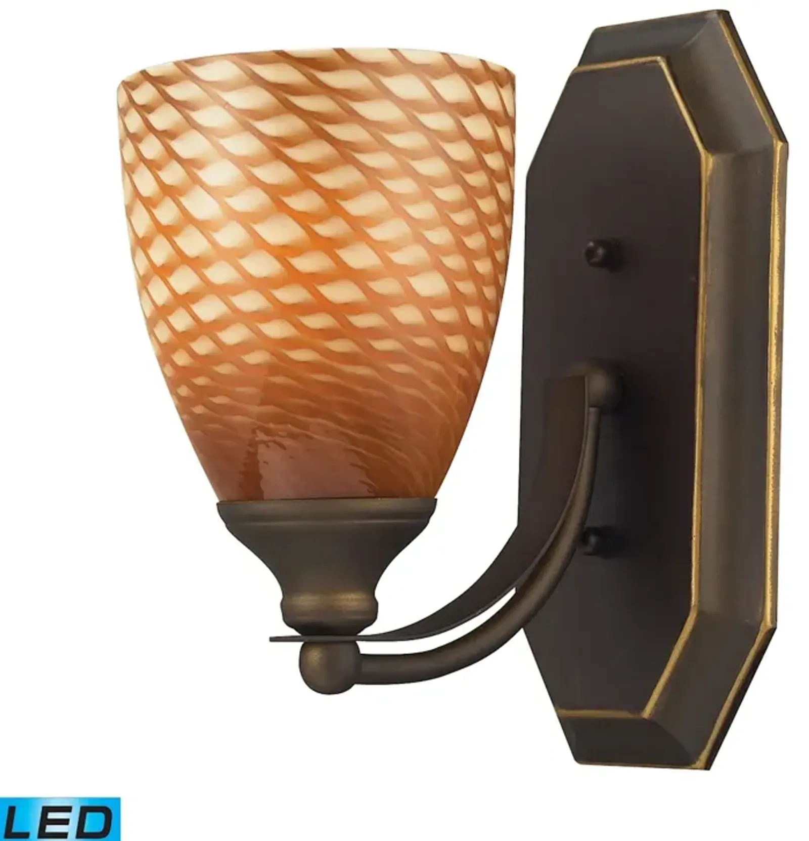 Mix and Match Vanity 5" Wide 1-Light Vanity Light - Aged Bronze