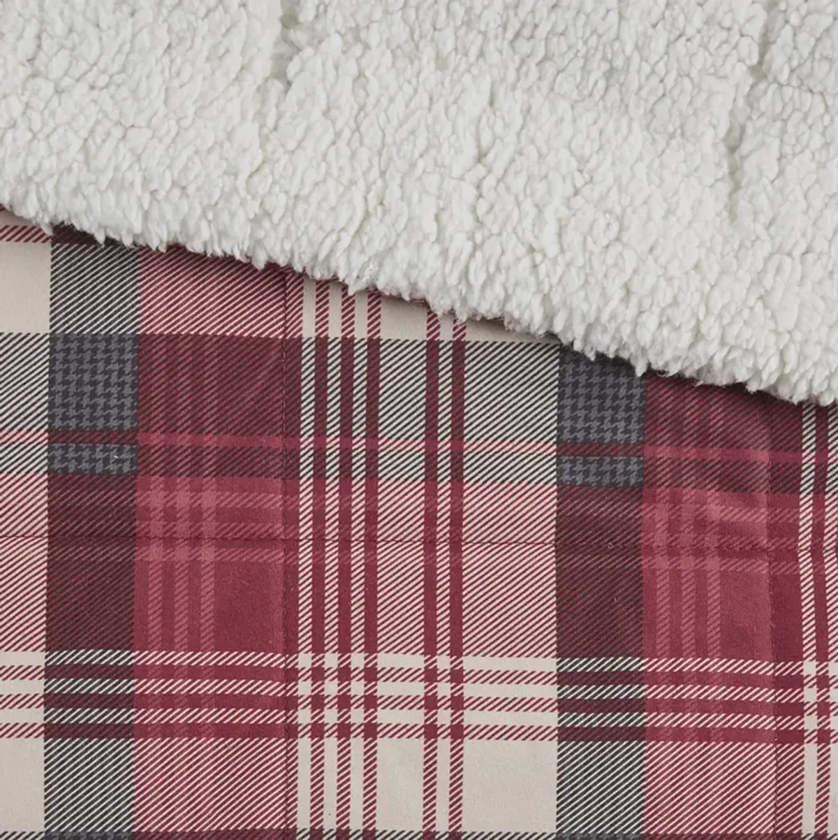 Woolrich Tasha Red Oversized Sofstpun Down Alternative  Throw