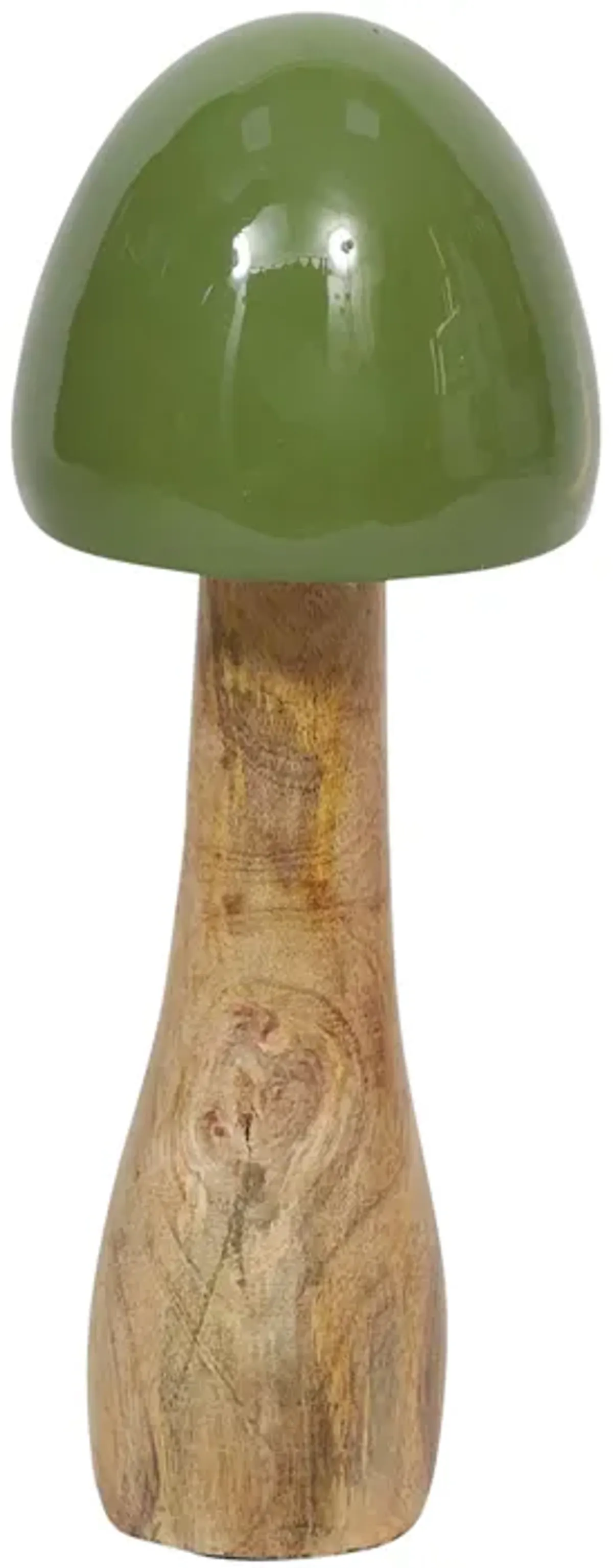 Wood, 10" Coned Mushroom, Olive