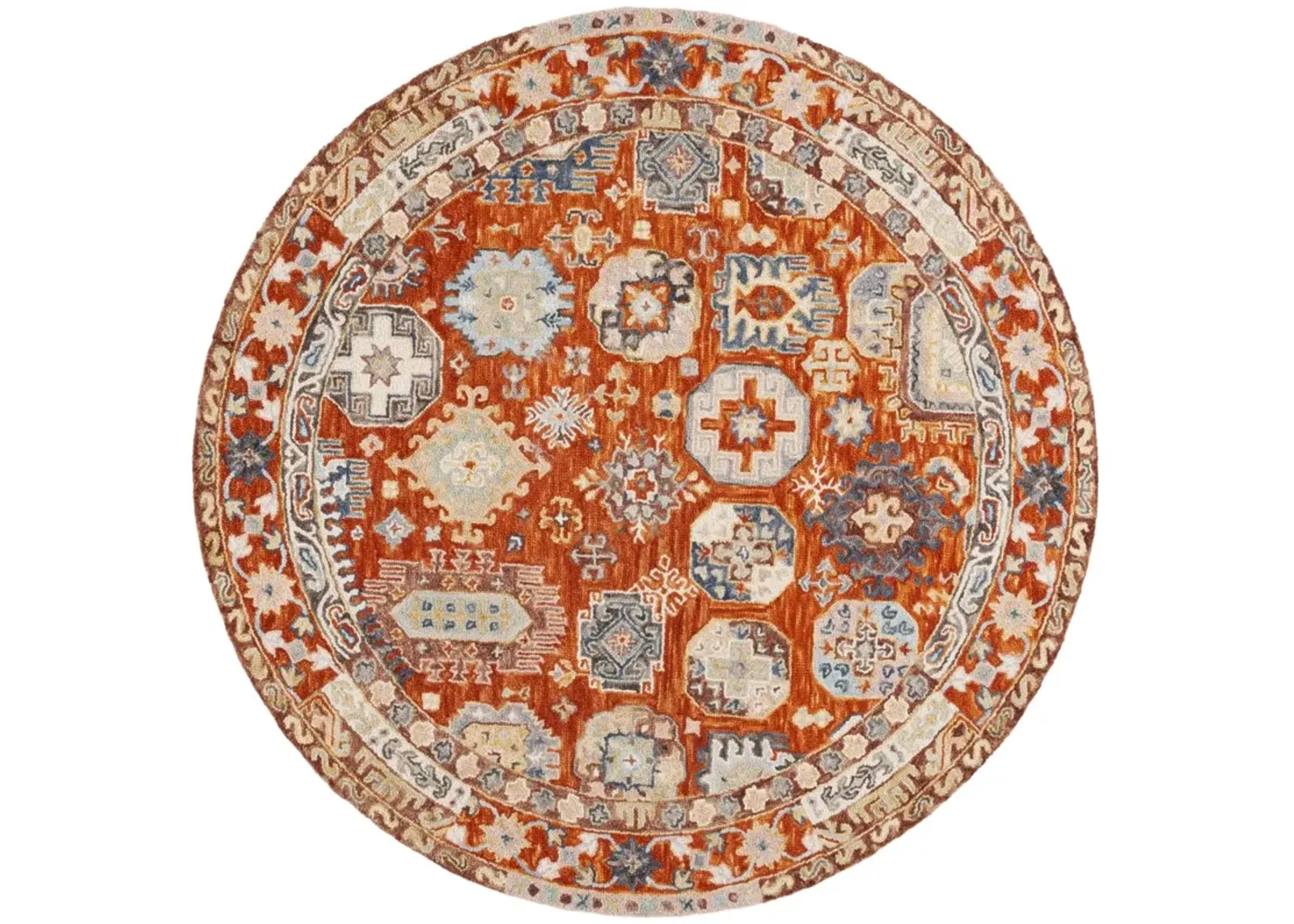 ASPEN 305 RUST  7' x 7' Round Round Rug