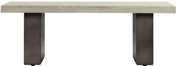 Abbey Concrete and Gray Oak Wood Dining Table