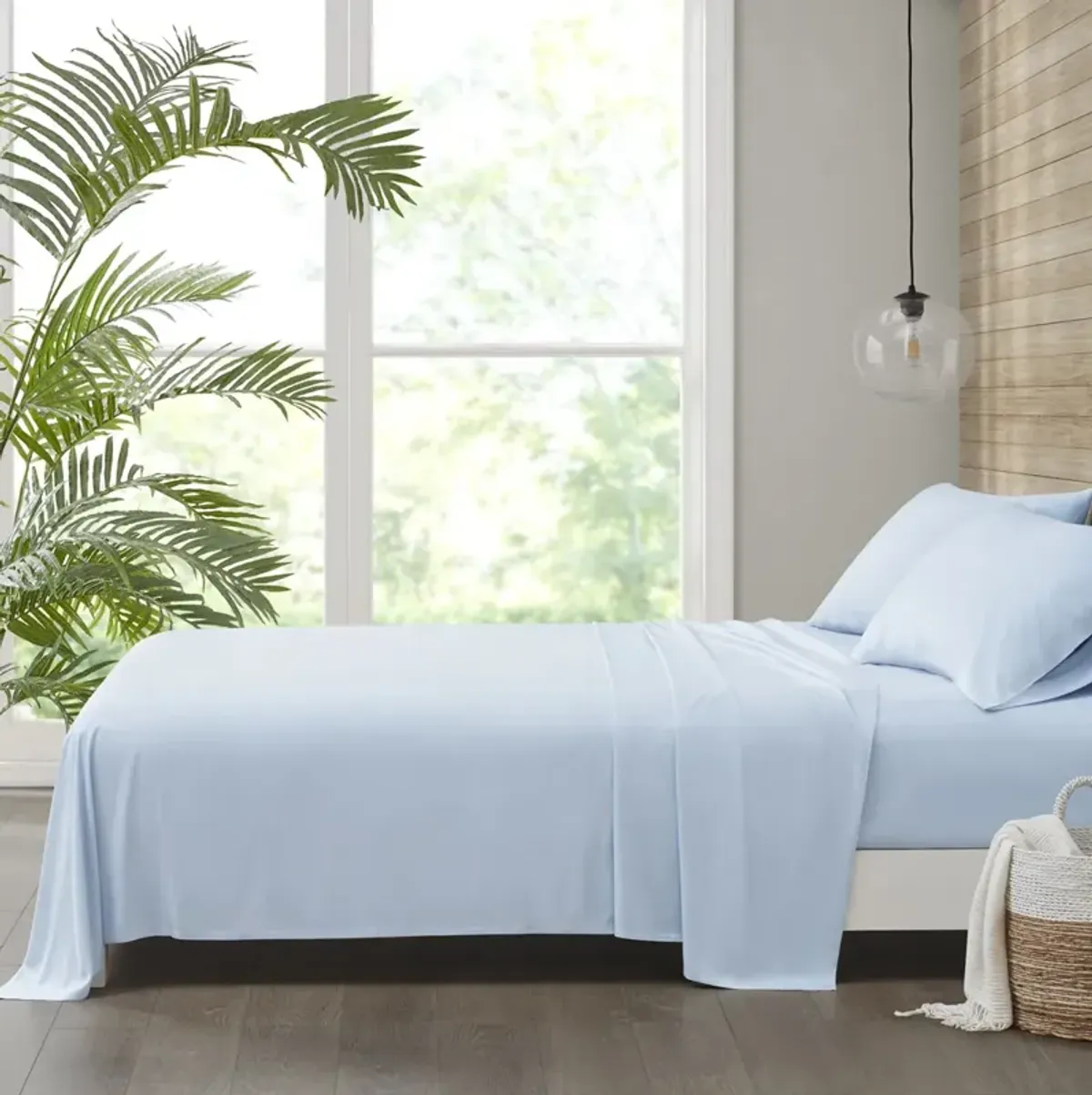 Beautyrest Tencel Polyester Blend Blue Sheet Set