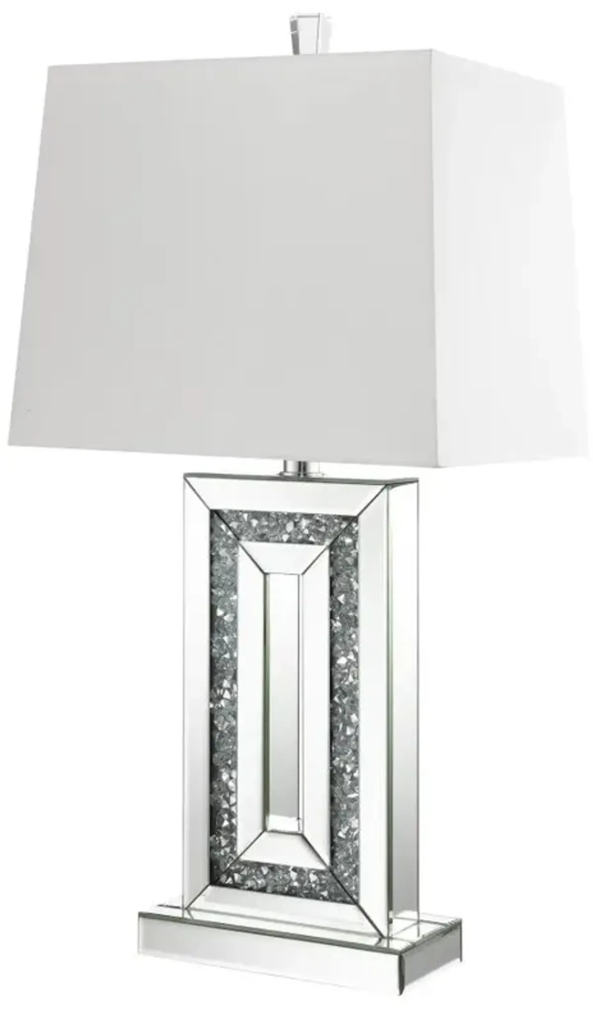 Ayelet Table Lamp with Square Shade White and Mirror