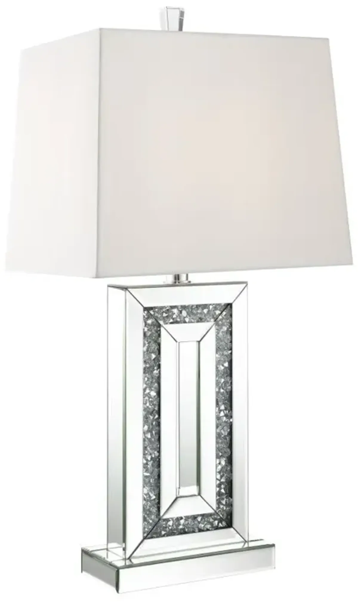 Ayelet Table Lamp with Square Shade White and Mirror