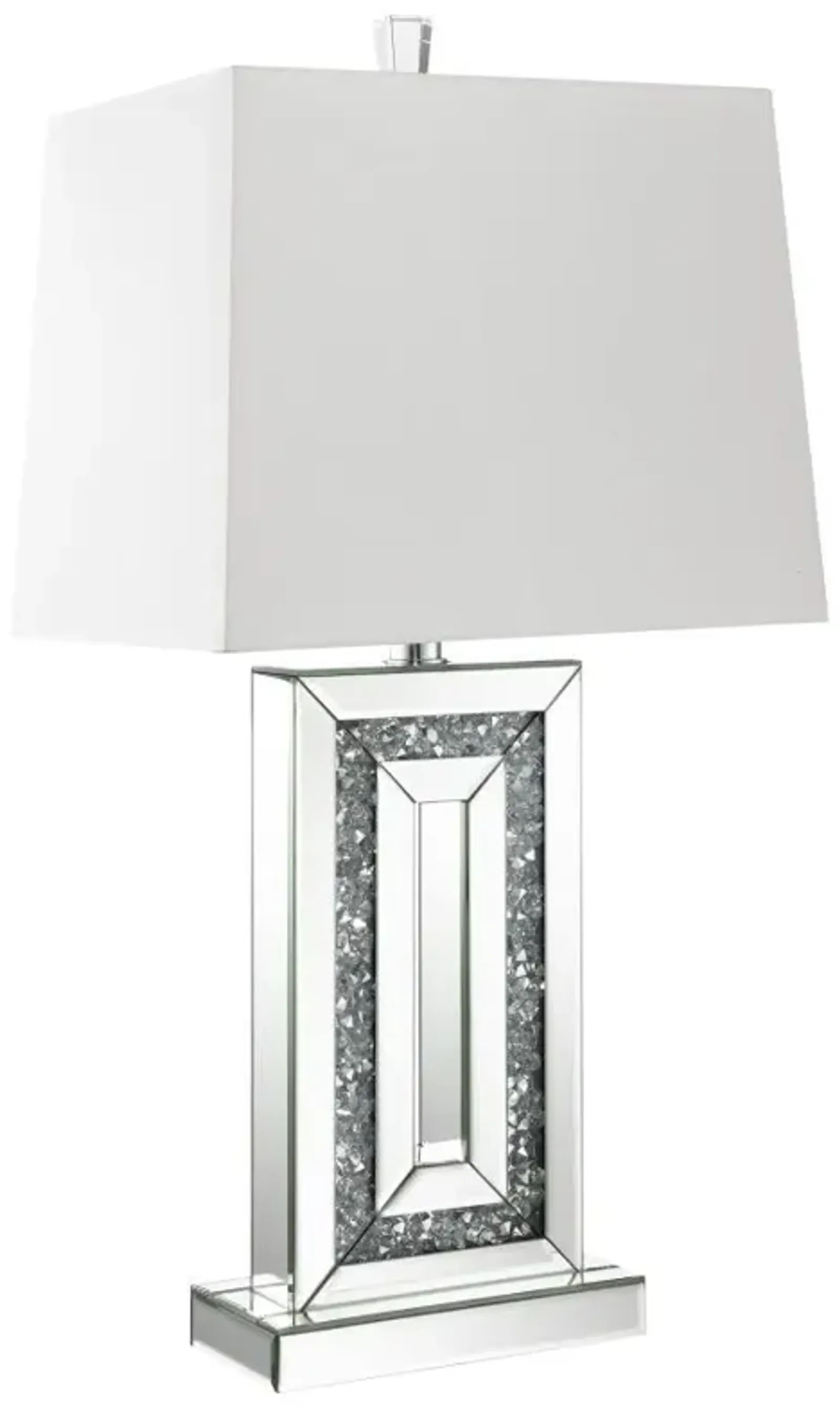 Ayelet Table Lamp with Square Shade White and Mirror