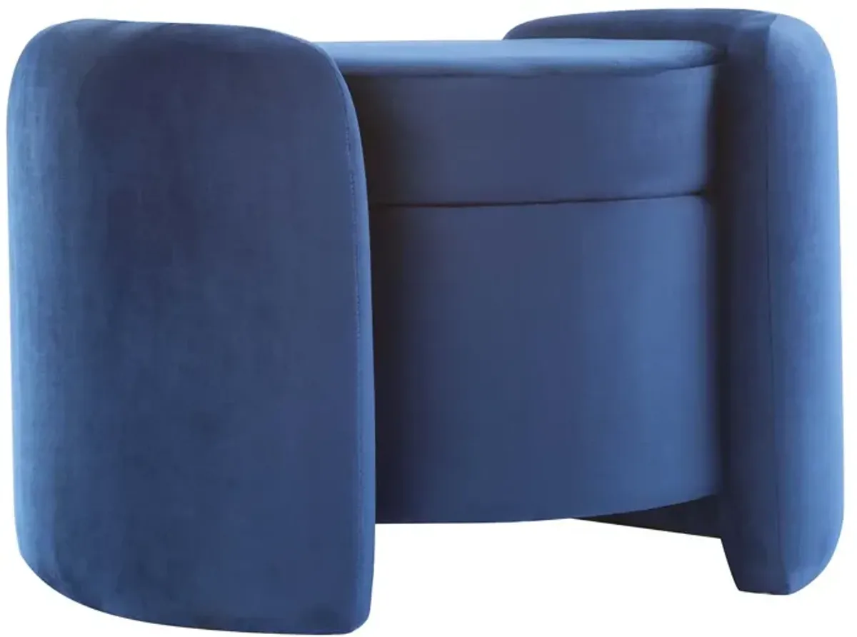 Nebula Upholstered Performance Velvet Ottoman