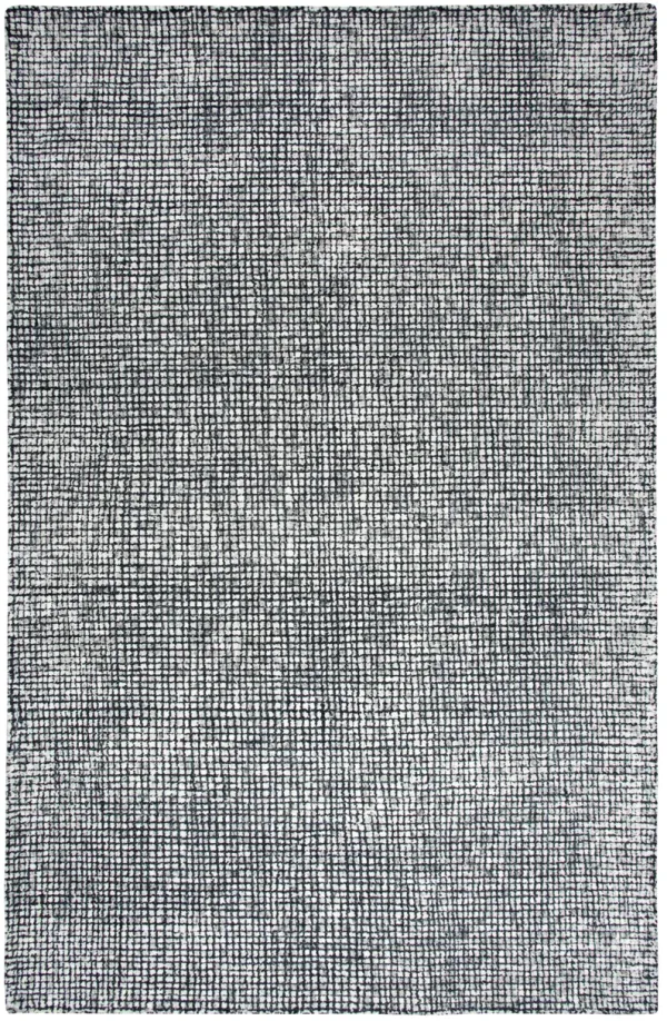 Talbot Black/White Tweed Wool 3' x 5' Rectangle Rug
