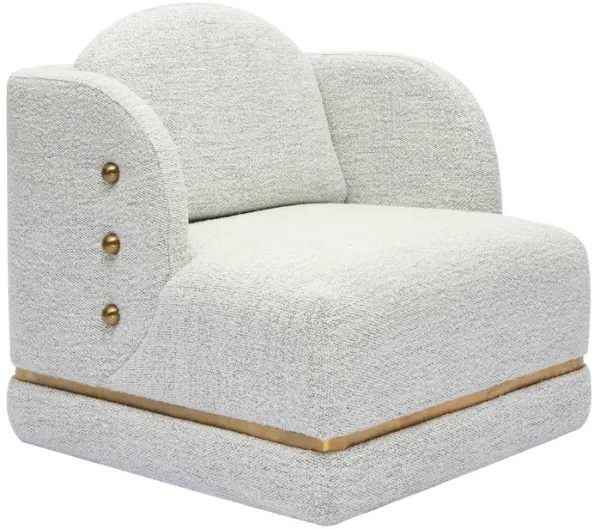 Earl Nubby Cotton White Chenille Accent Chair