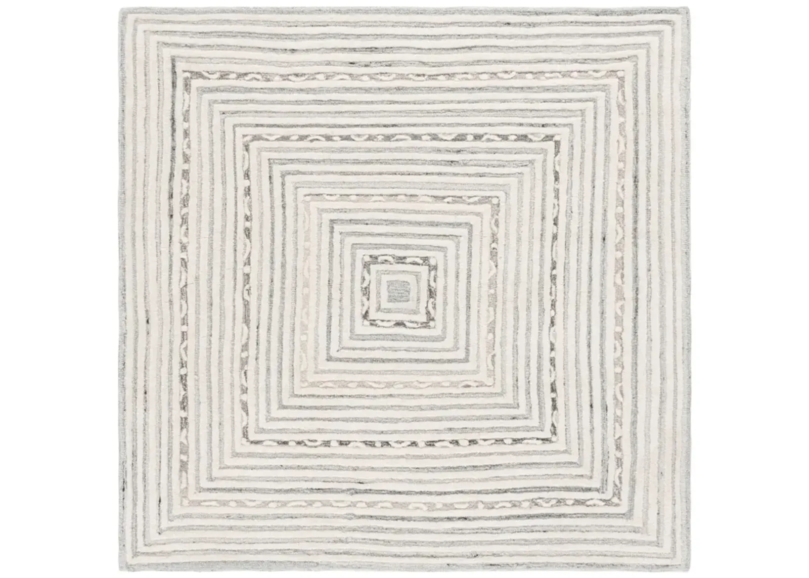 EBONY 811 IVORY  6' x 6' Square Square Rug