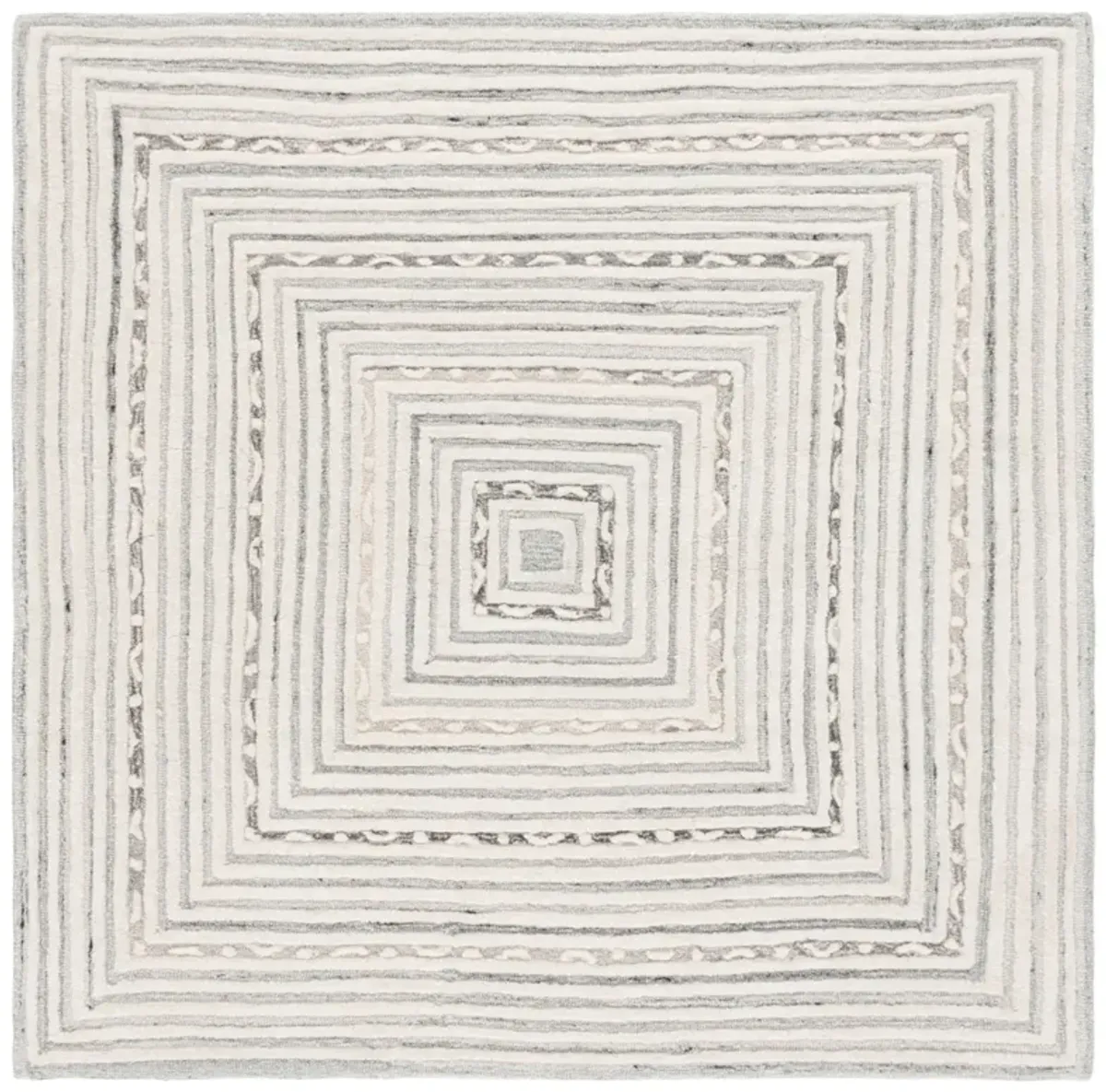 EBONY 811 IVORY  6' x 6' Square Square Rug