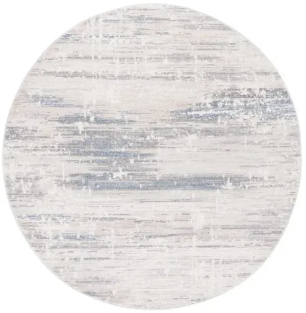 WHISPER 586 Grey  6'-7' X 6'-7' Round Round Rug