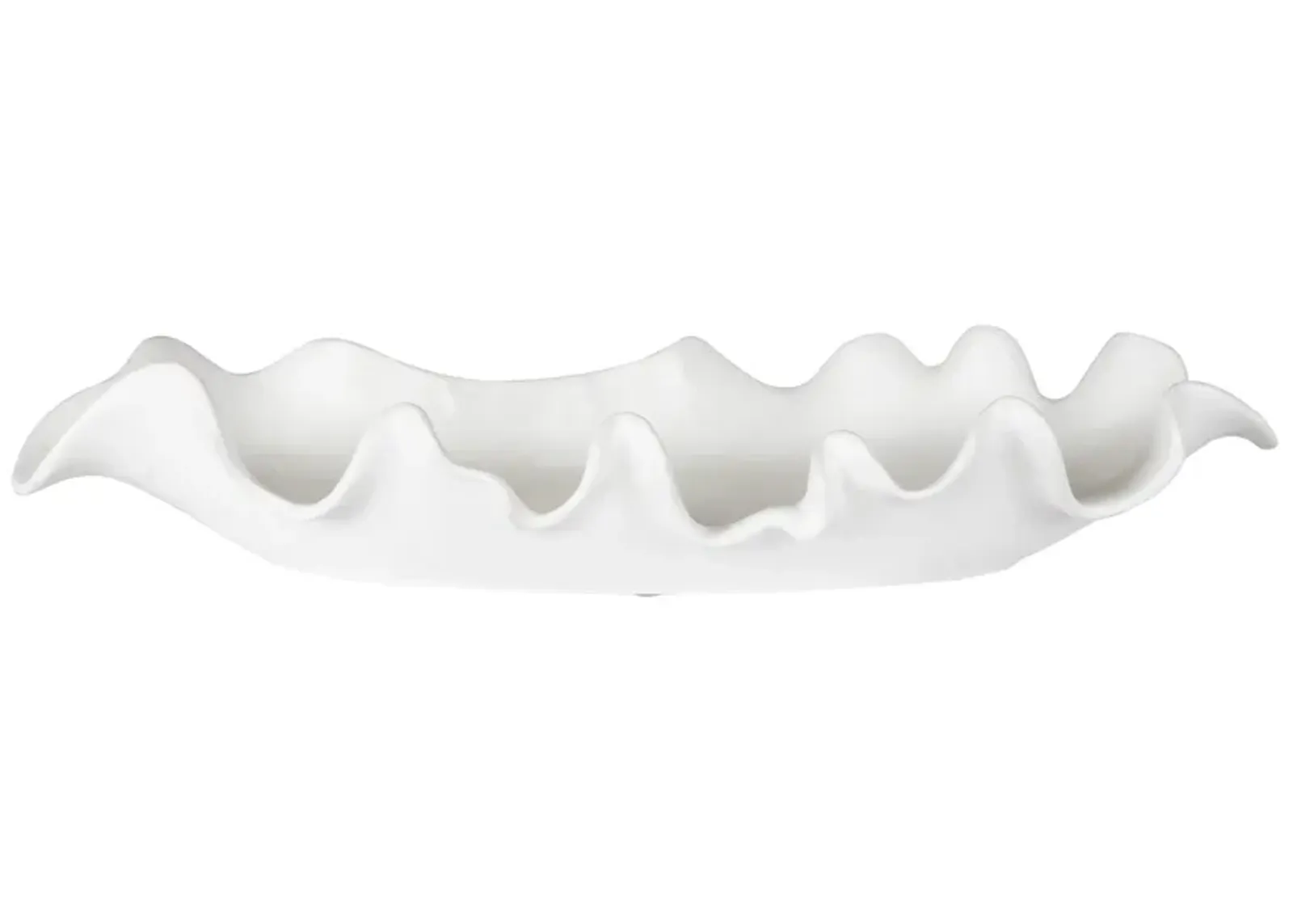 Ruffled Feathers Modern White Bowl