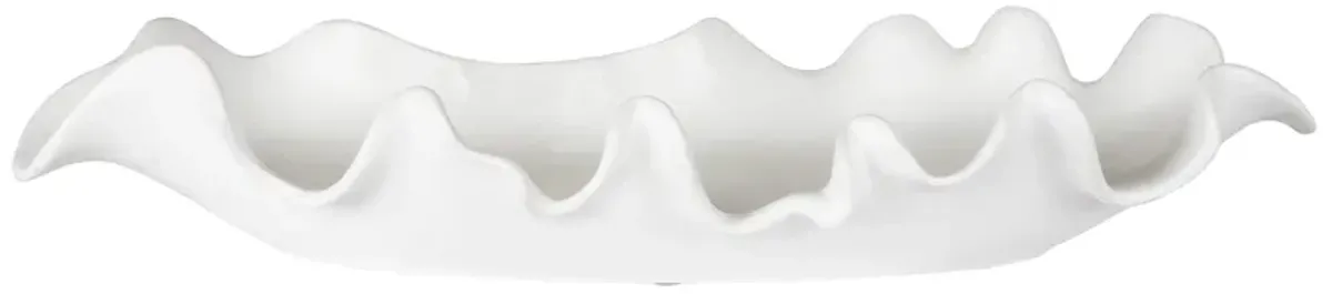 Ruffled Feathers Modern White Bowl