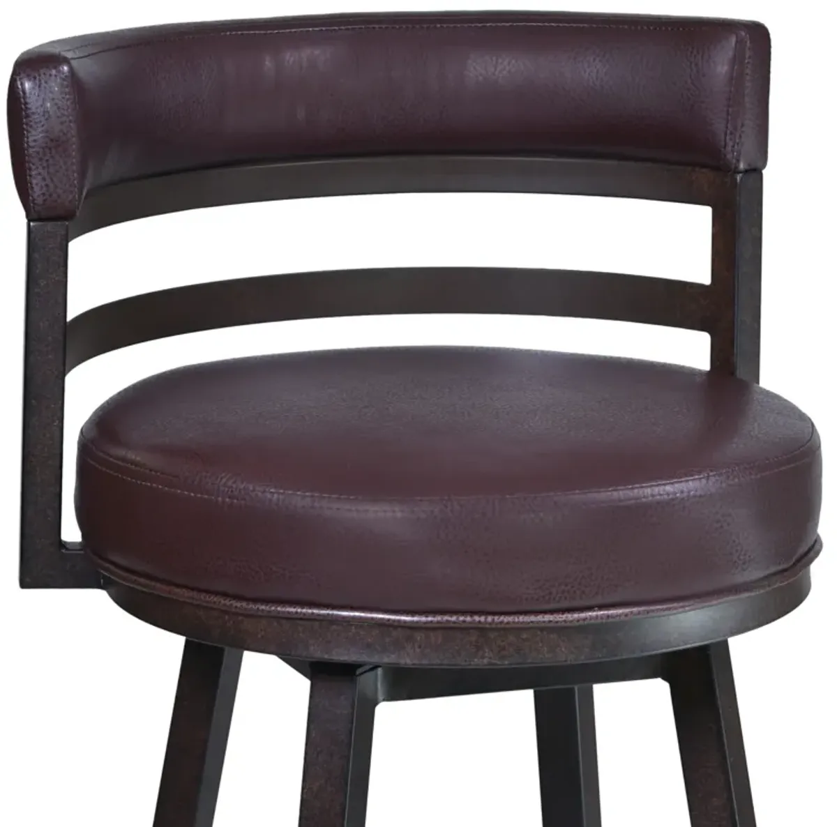 Titana 30" Barstool in Auburn Bay finish with Brown Pu upholstery