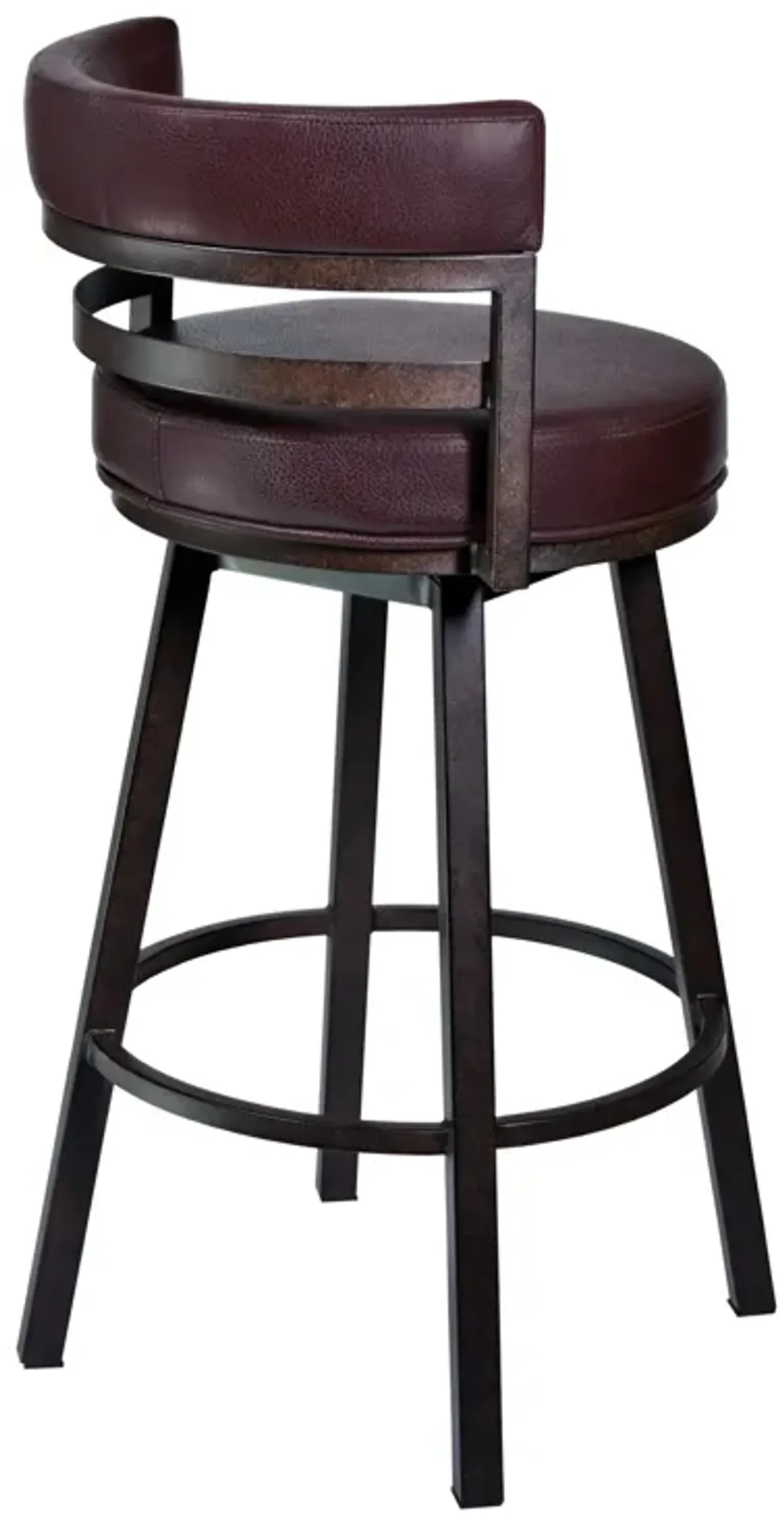 Titana 30" Barstool in Auburn Bay finish with Brown Pu upholstery