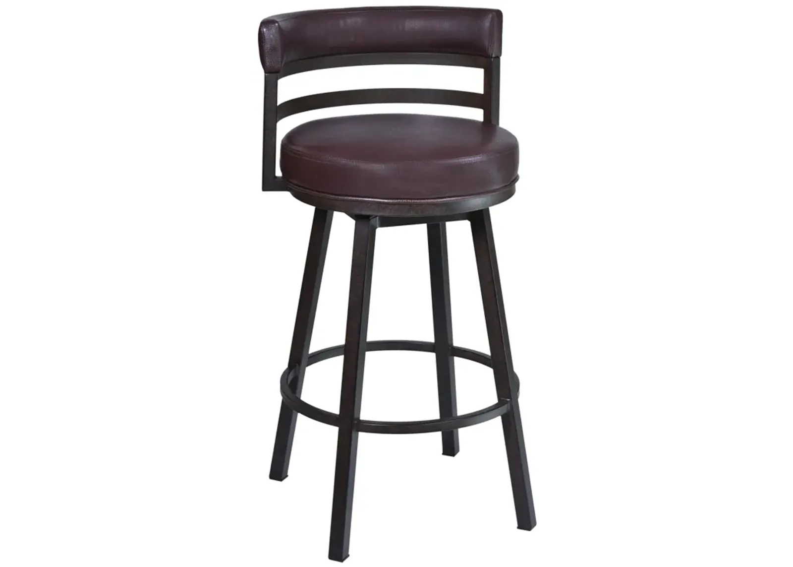 Titana 30" Barstool in Auburn Bay finish with Brown Pu upholstery