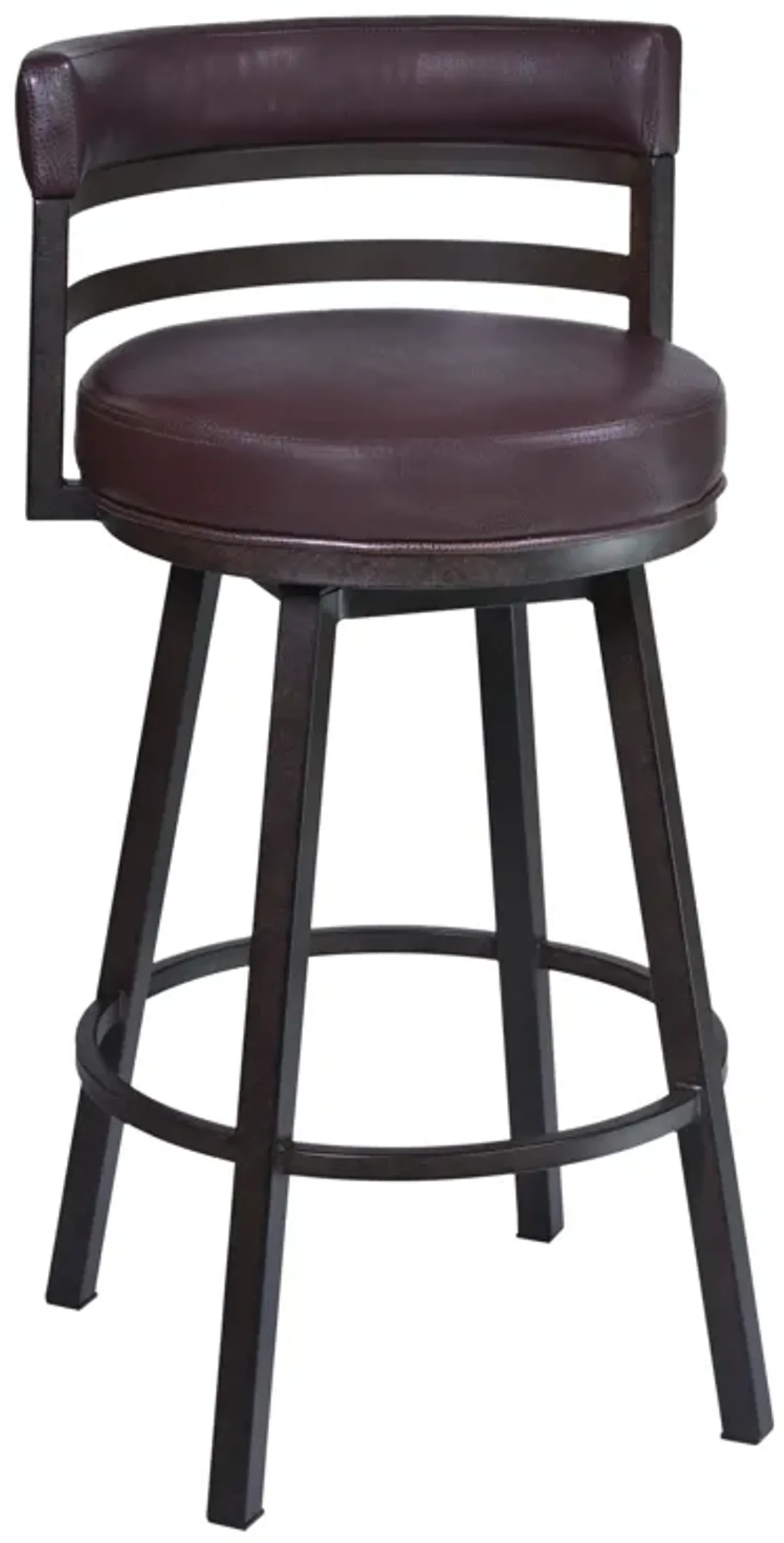 Titana 30" Barstool in Auburn Bay finish with Brown Pu upholstery