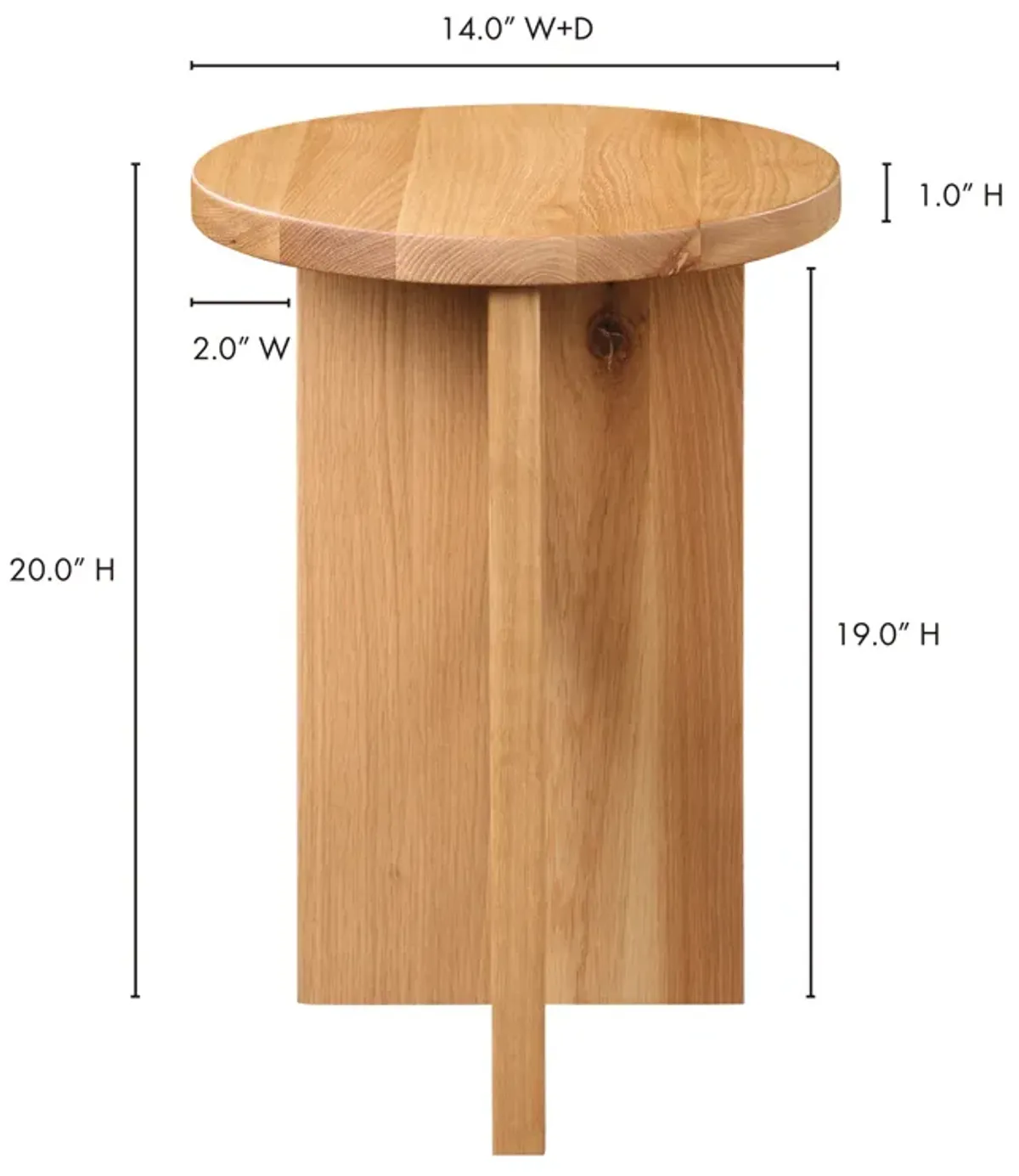 GRACE ACCENT TABLE NATURAL OAK