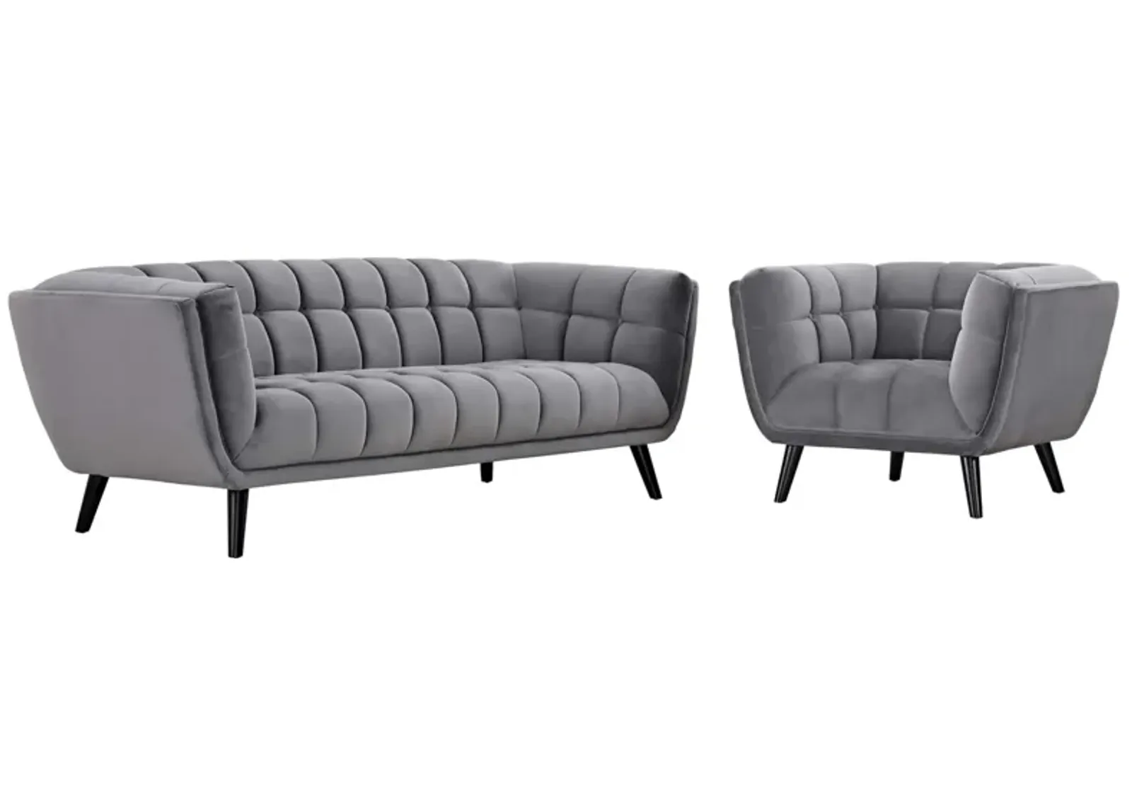 Bestow 2 Piece Performance Velvet Sofa and Armchair Set