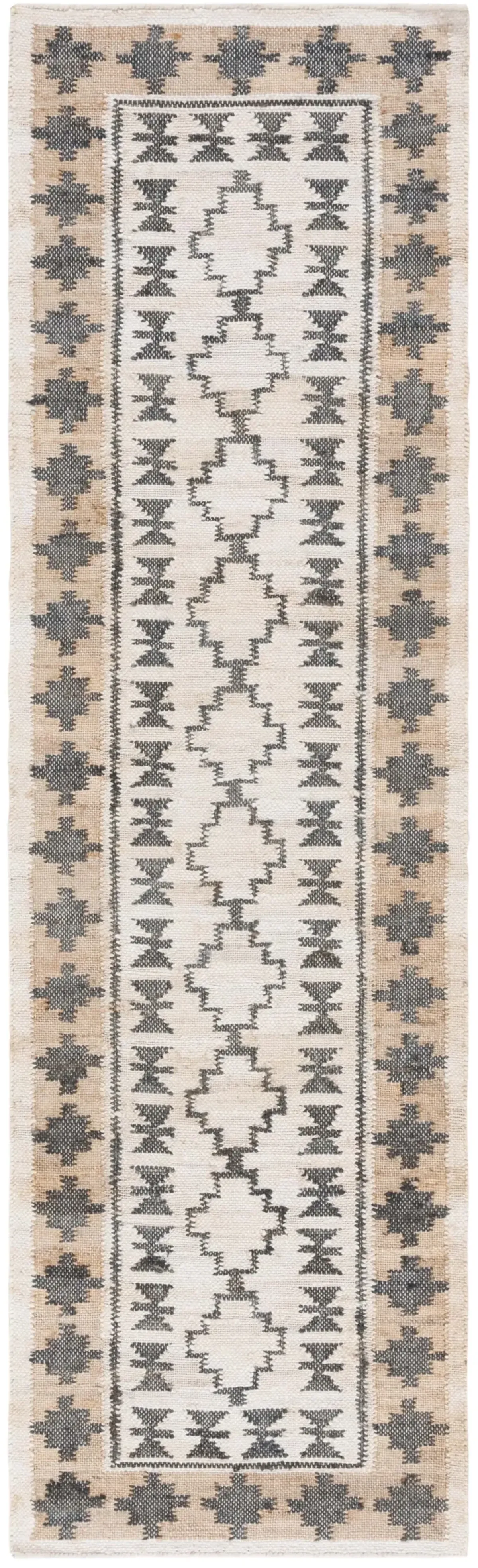 KILIM 755 IVORY  2'-3' x 7' Runner Rug