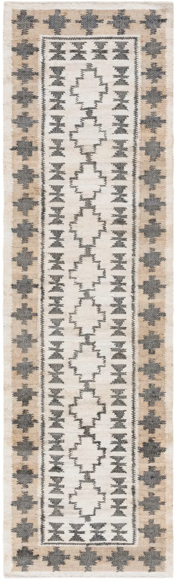 KILIM 755 IVORY  2'-3' x 7' Runner Rug