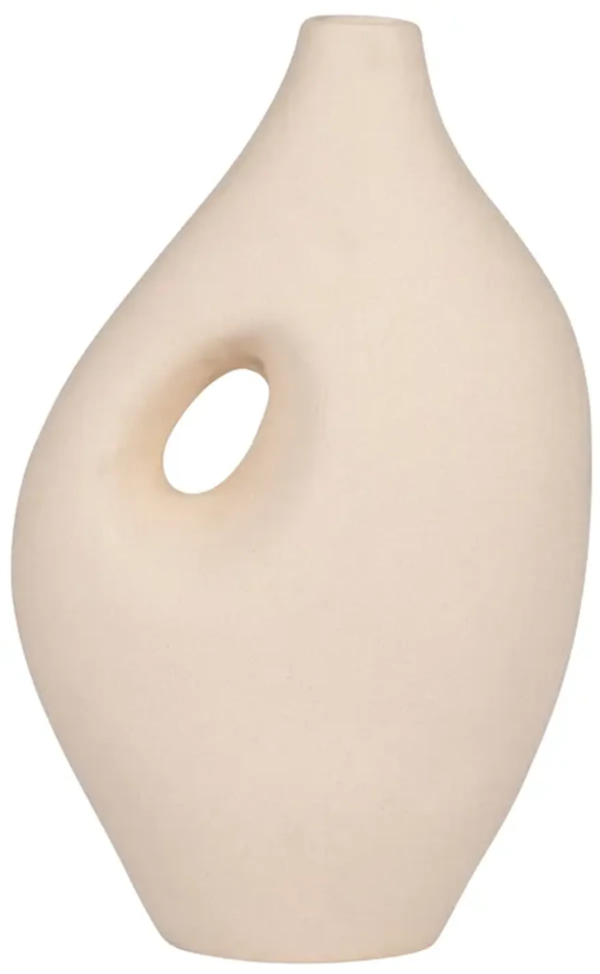 Cer, 12" Nomadic Handle Vase, Ivory