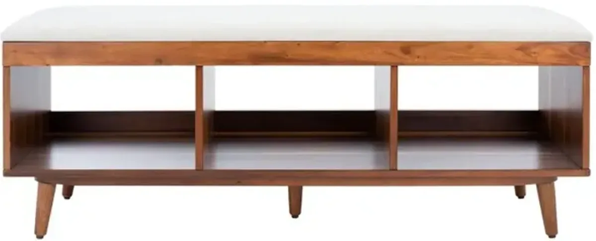 CRICKET OPEN SHELF BENCH W/ CUSHION