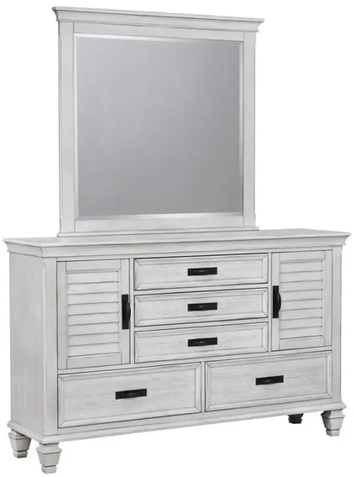 Franco Rectangular Dresser Mirror Antique White