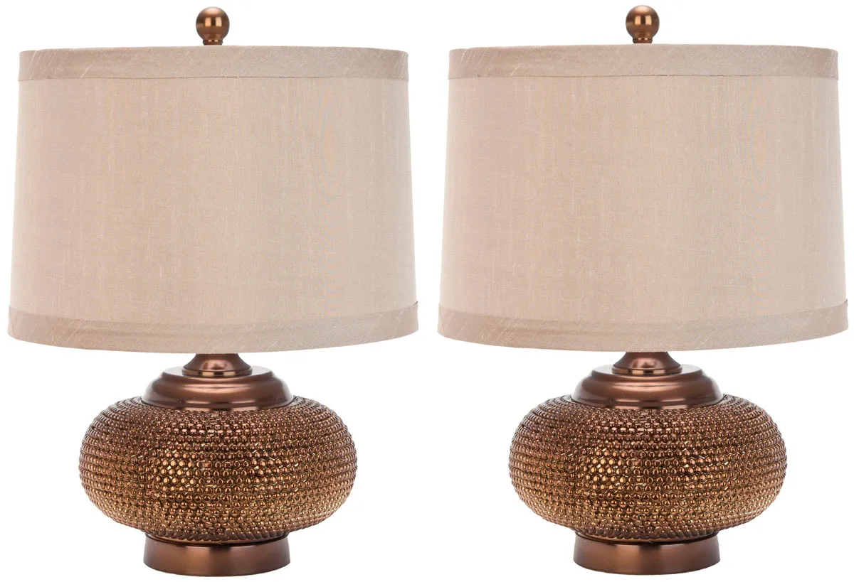 Alexis 19-Inch H Gold Bead Lamp - Set of 2