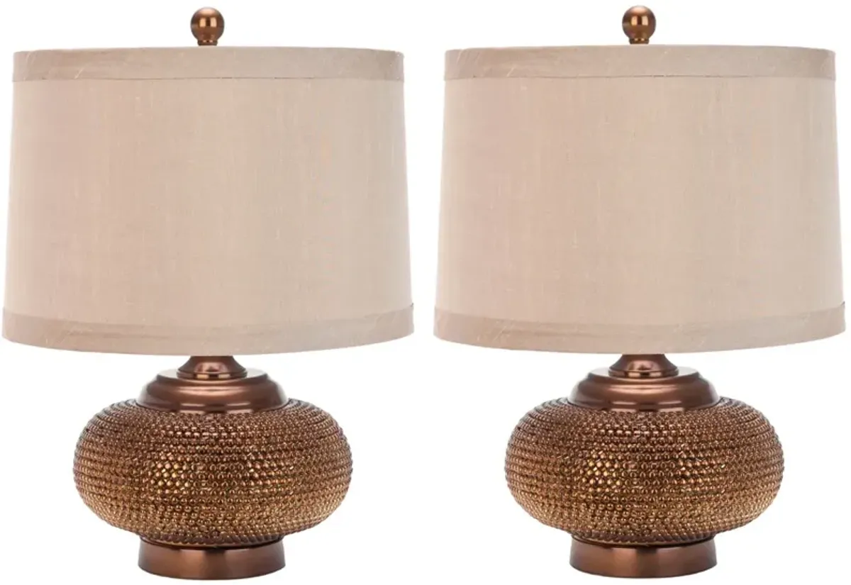 Alexis 19-Inch H Gold Bead Lamp - Set of 2