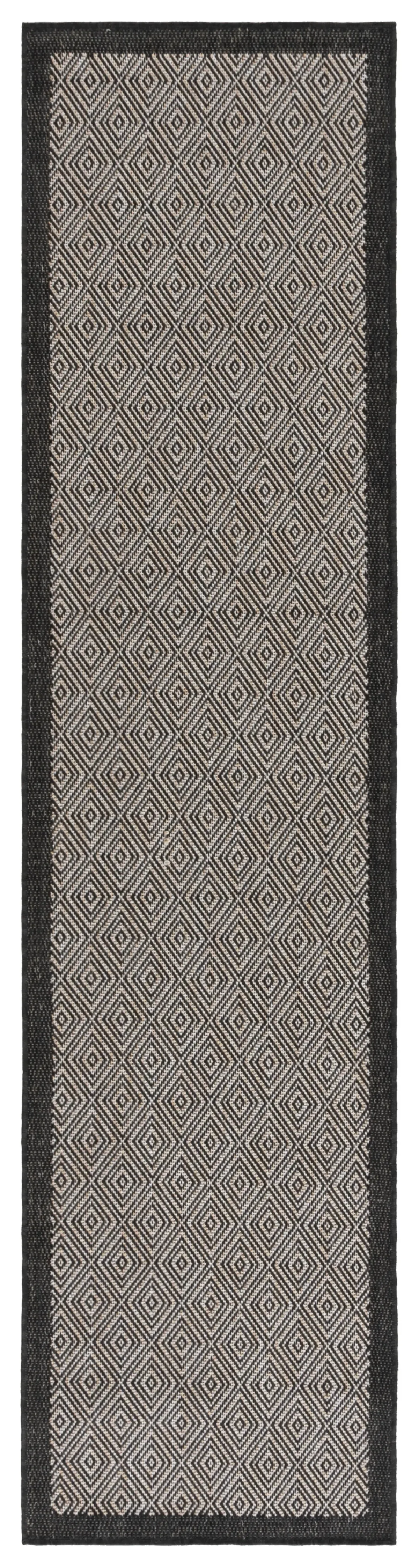 BEACH HOUSE 406 BLACK  2' x 8' Runner Rug