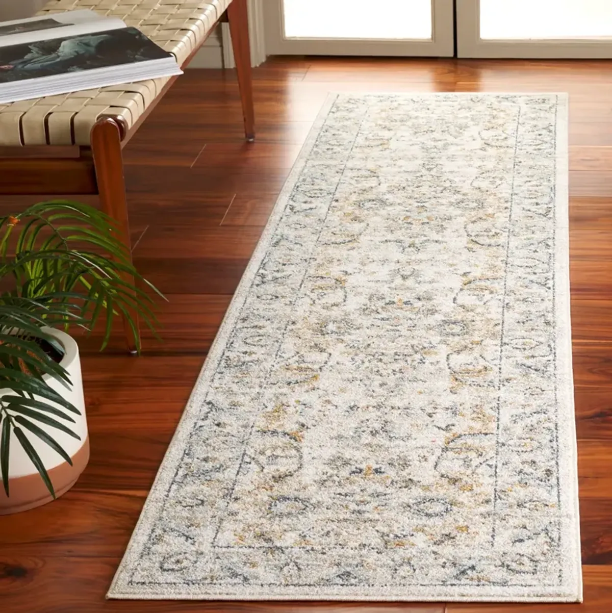 AVALON 220 IVORY  2'-2' x 8' Runner Rug