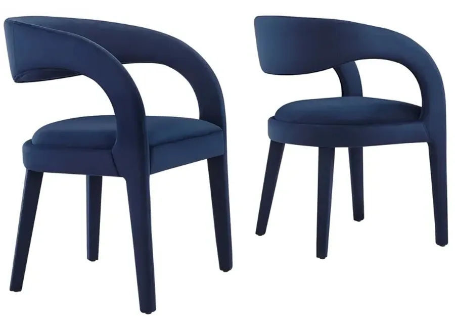 Pinnacle Performance Velvet Dining Chair Set of Two