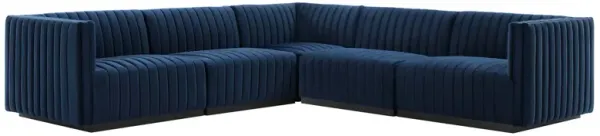 Conjure Channel Tufted Performance Velvet 5-Piece Sectional