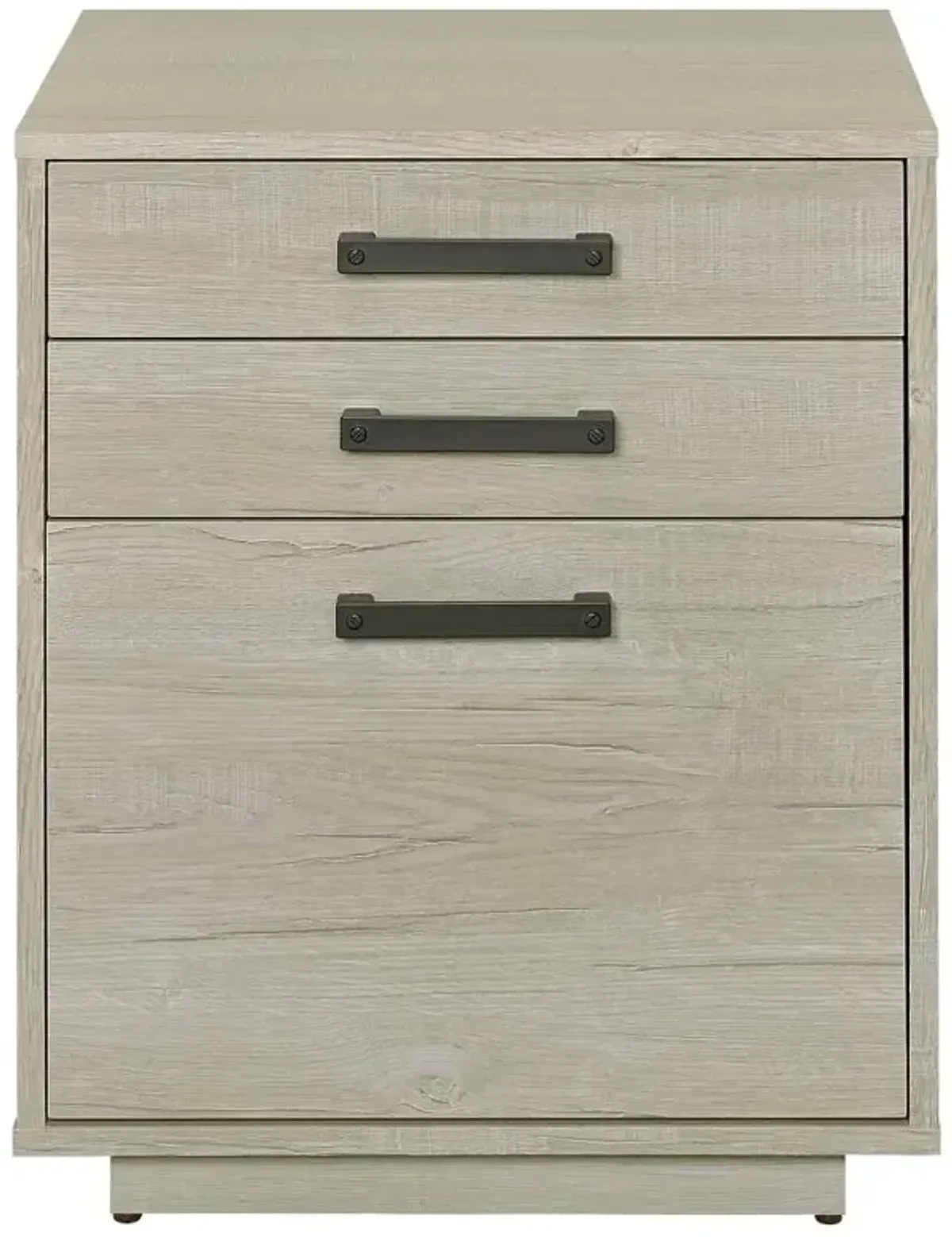 Loomis 3-drawer Square File Cabinet Whitewashed Grey