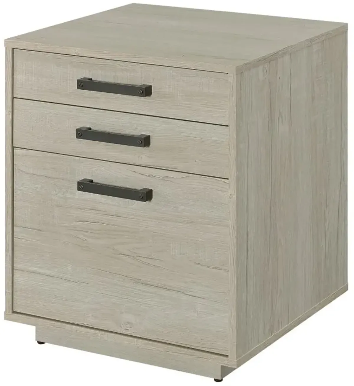 Loomis 3-drawer Square File Cabinet Whitewashed Grey