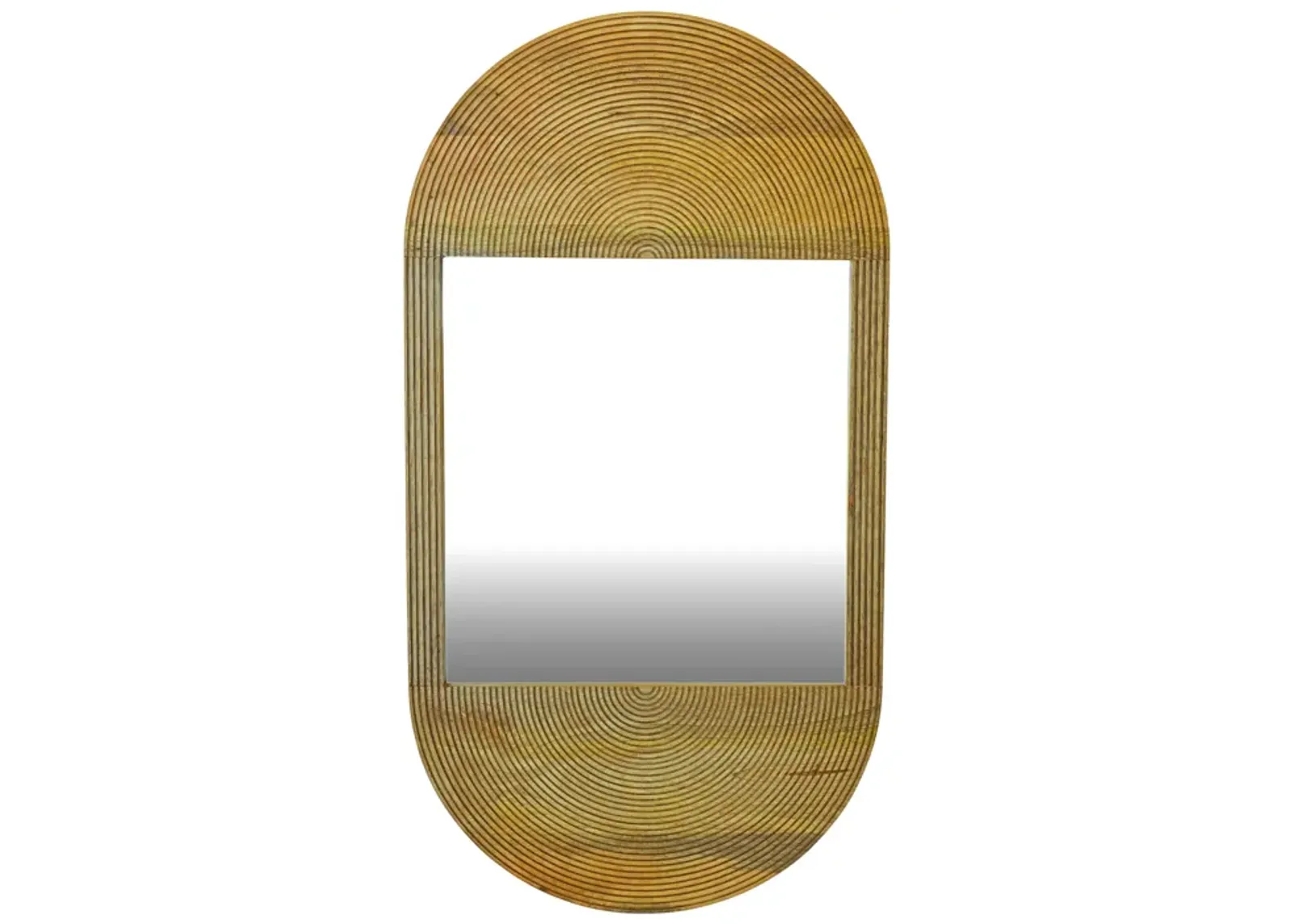 Wood, 34"lx18"w Oval Mirror, Brown