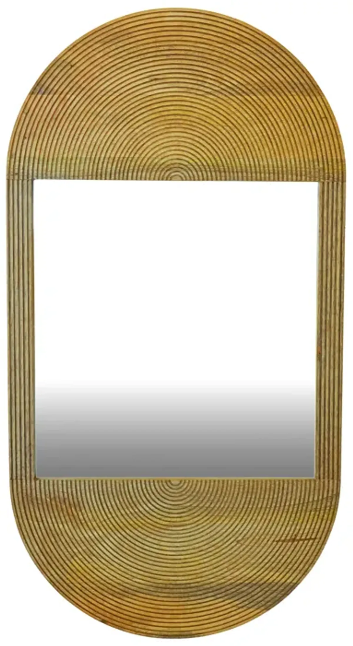 Wood, 34"lx18"w Oval Mirror, Brown