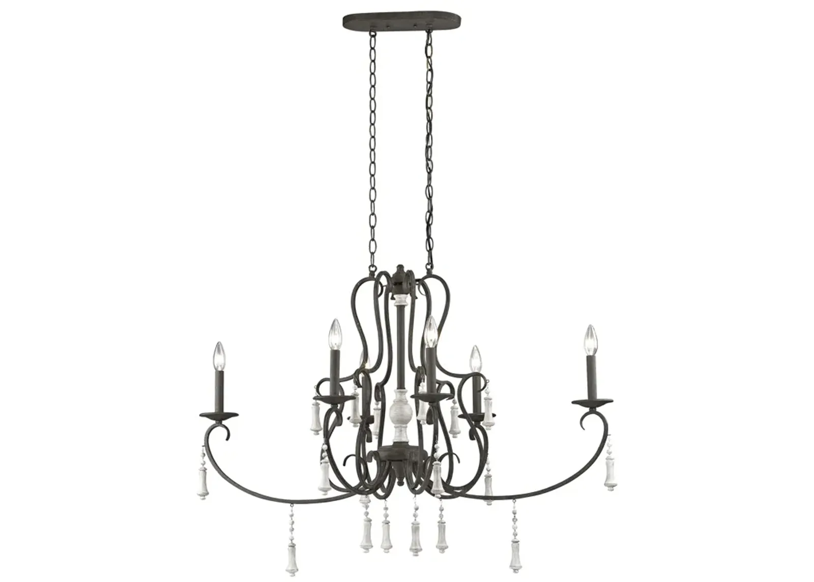 Porto Cristo 42" Wide 6-Light Chandelier - Brown