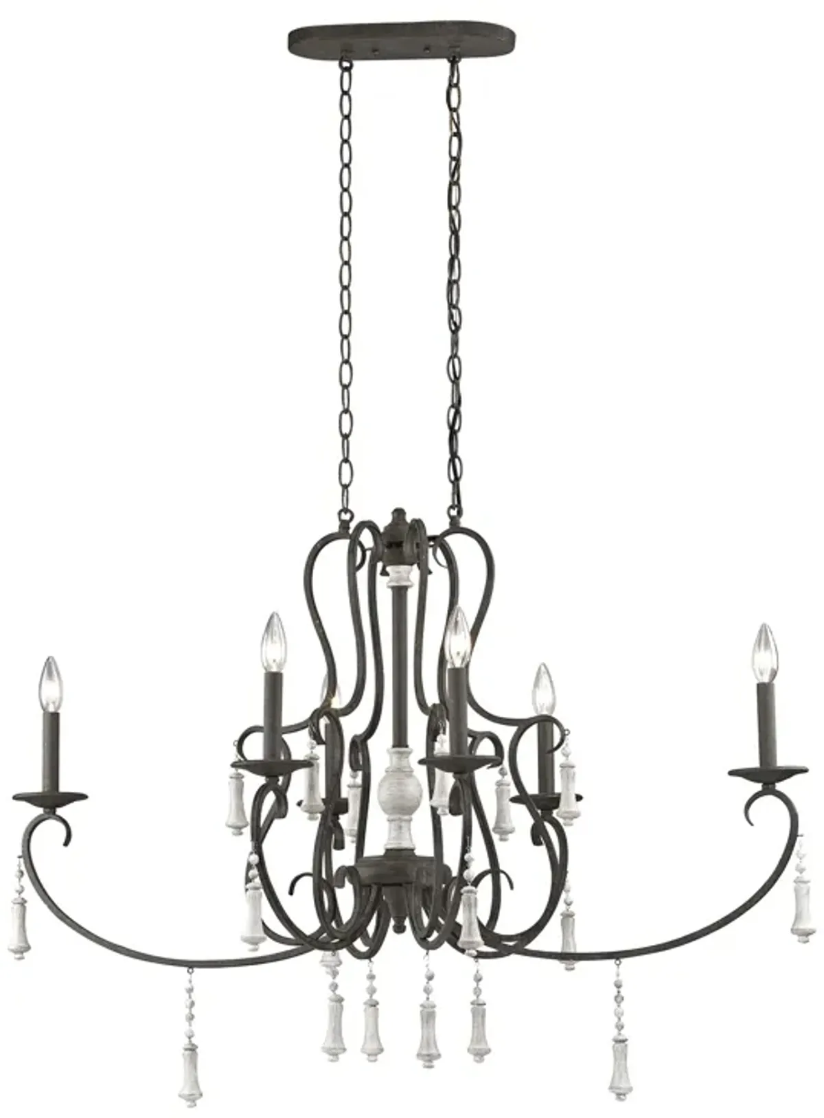 Porto Cristo 42" Wide 6-Light Chandelier - Brown