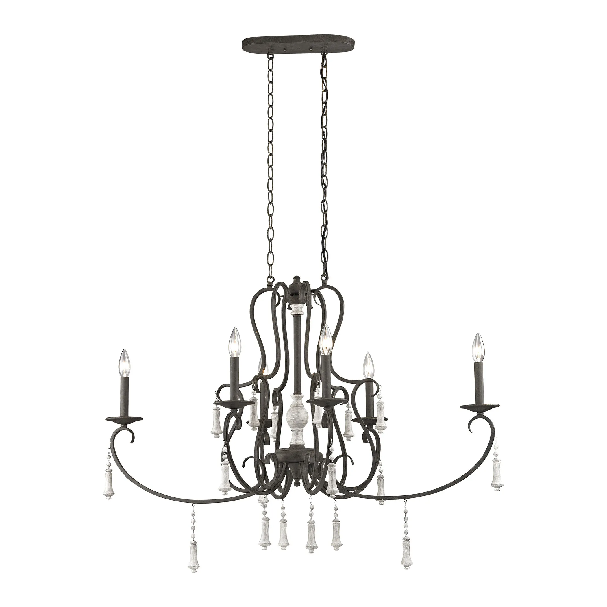 Porto Cristo 42" Wide 6-Light Chandelier - Brown