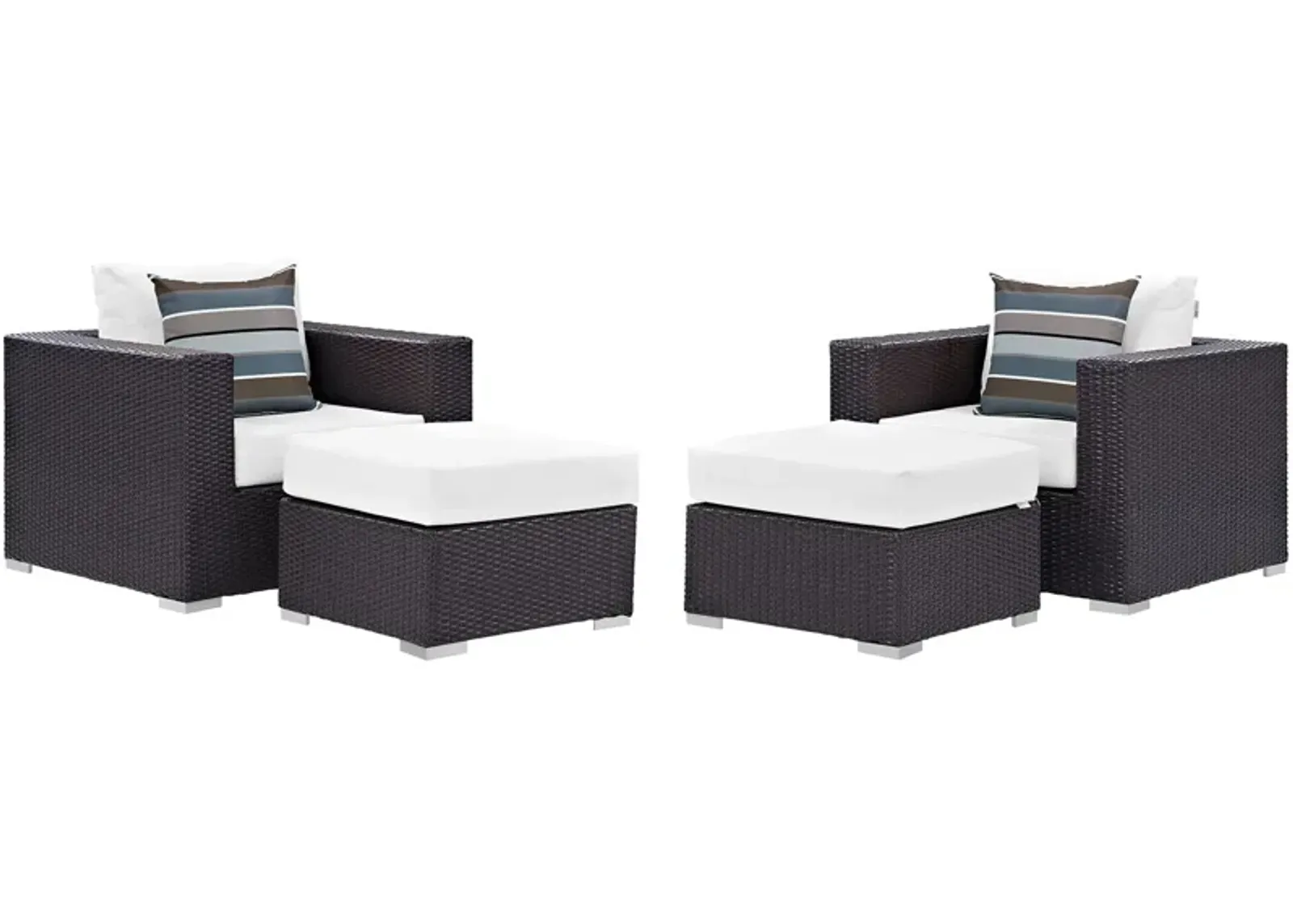 Convene 4 Piece Outdoor Patio Sectional Set