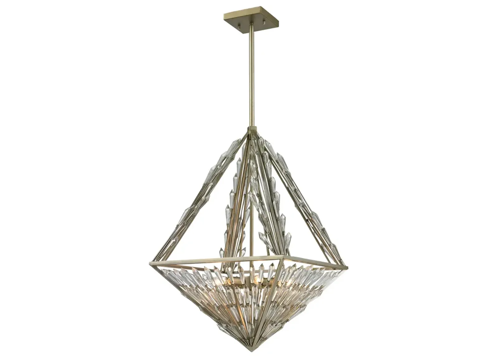 Viva Natura 6-Light Chandelier in Aged Silver