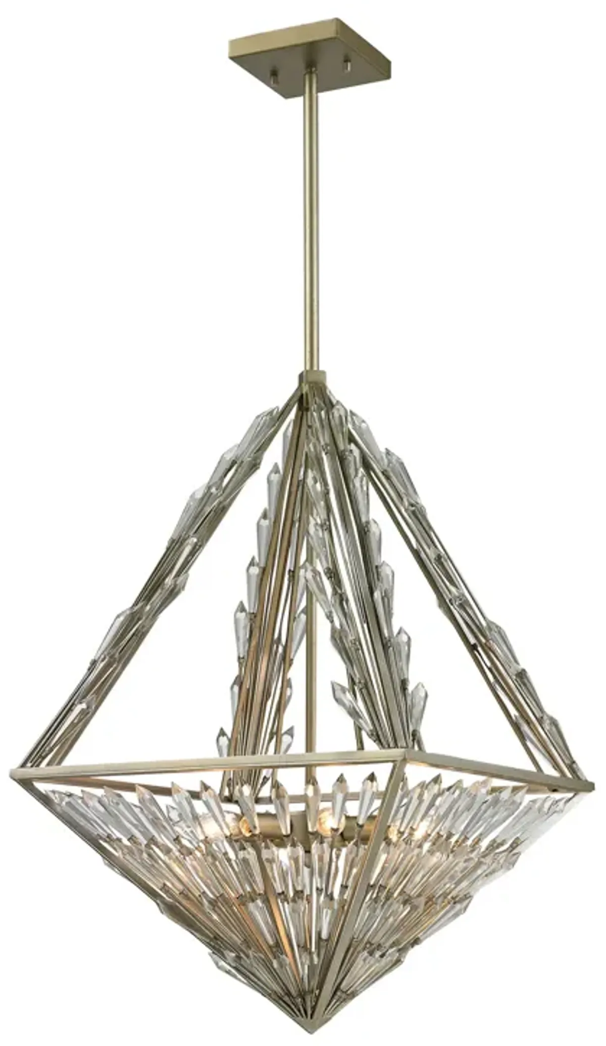 Viva Natura 6-Light Chandelier in Aged Silver