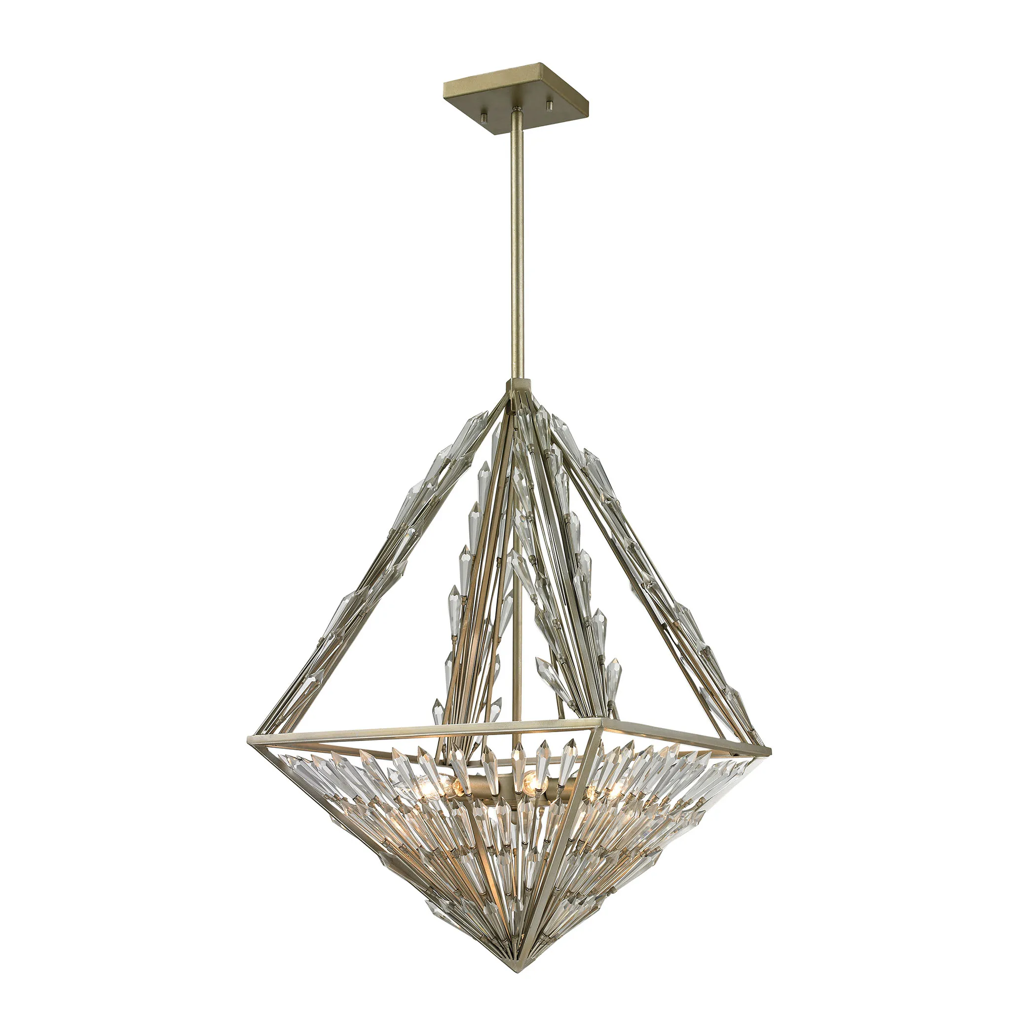 Viva Natura 6-Light Chandelier in Aged Silver