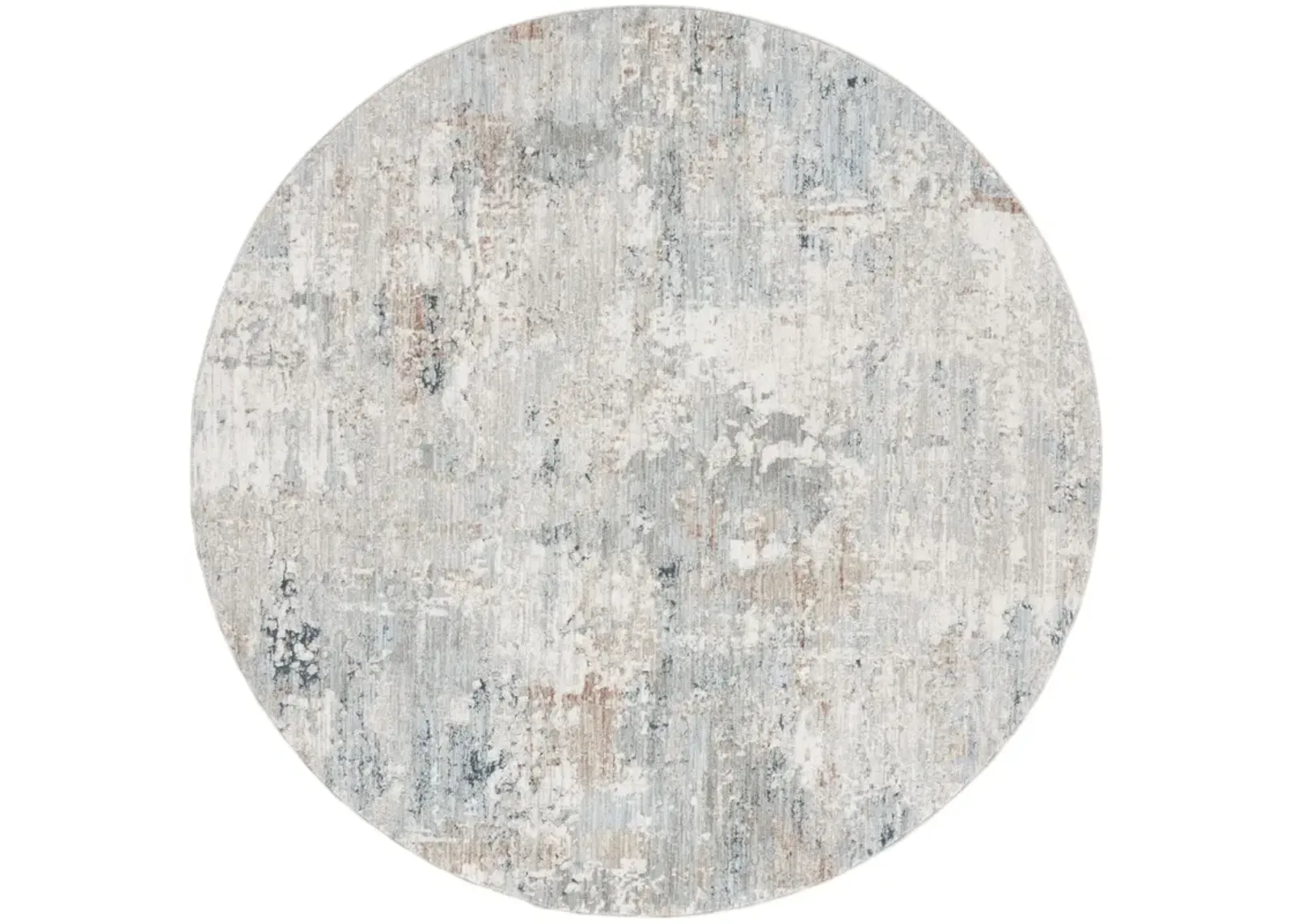 TREASURE 450 GREY  6'-7' x 6'-7' Round Round Rug