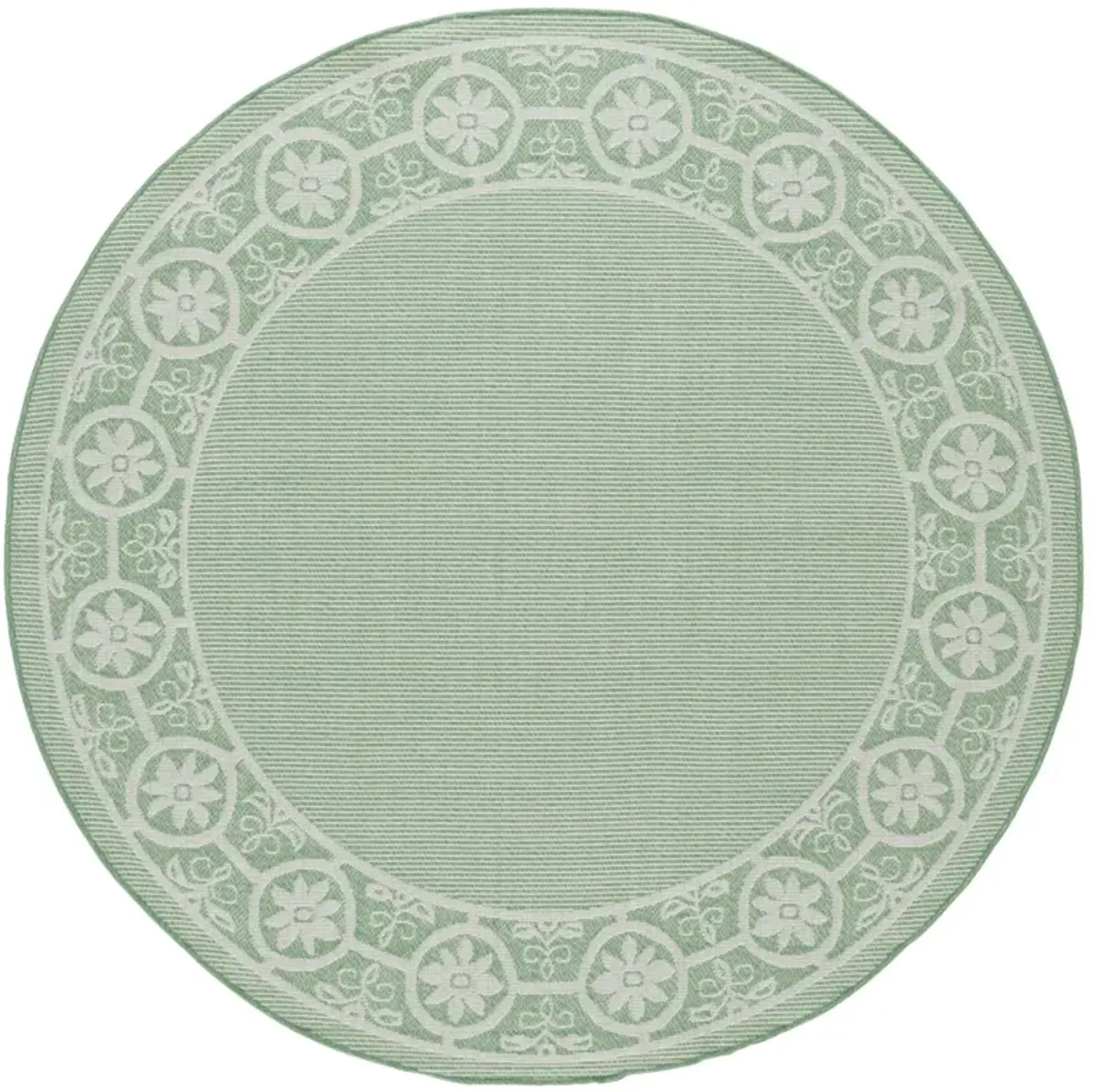 BERMUDA 838 GREEN  6'-7' X 6'-7' Round Round Rug