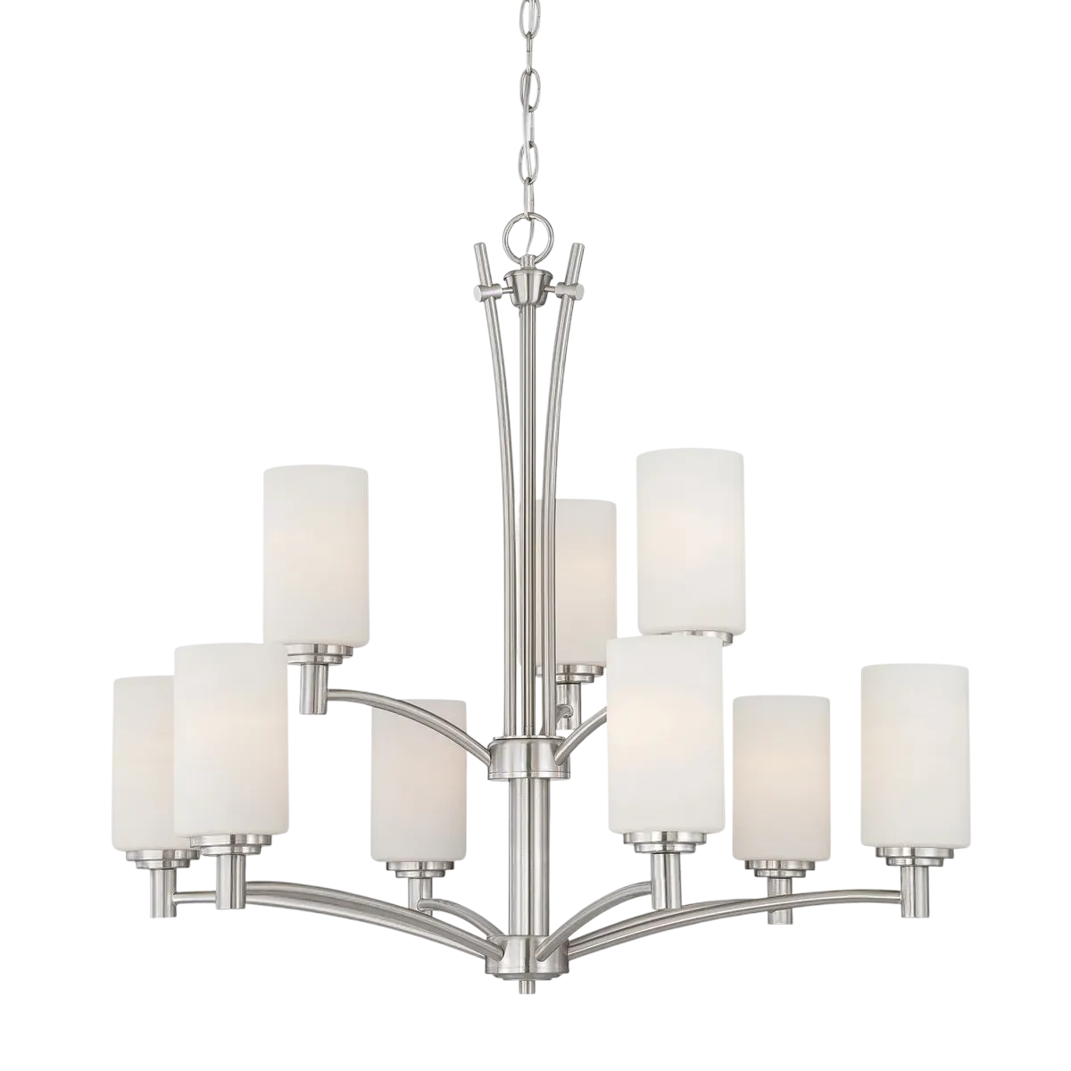 Pittman 31" Wide 9-Light Chandelier - Brushed Nickel