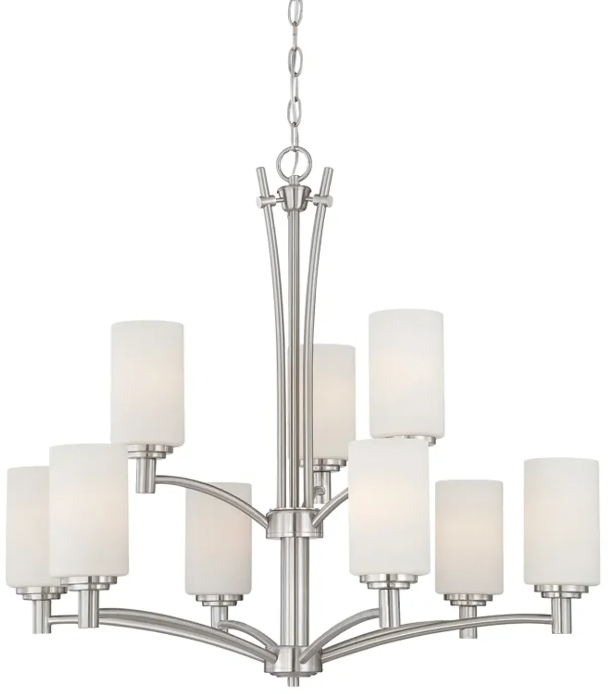 Pittman 31" Wide 9-Light Chandelier - Brushed Nickel